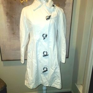 Moda International Cream Trench Coat Elegant Design